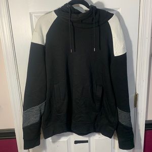 Black, Grey, and White Turtleneck